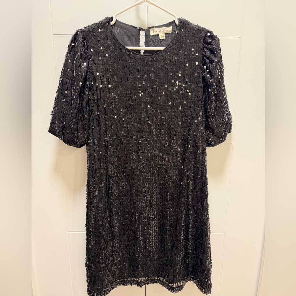 Black Shimmering Sequin Dress